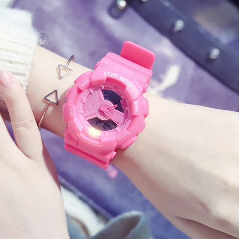 Часы наручные женские электронные в стиле G Shock цифровые спортивные