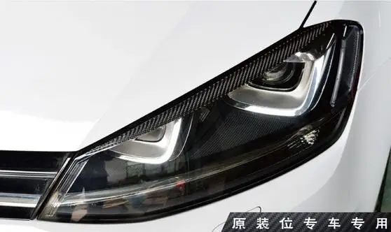 1 пара Высококачественная Автомобильная фара из углеродного волокна для Volkswagen Golf
