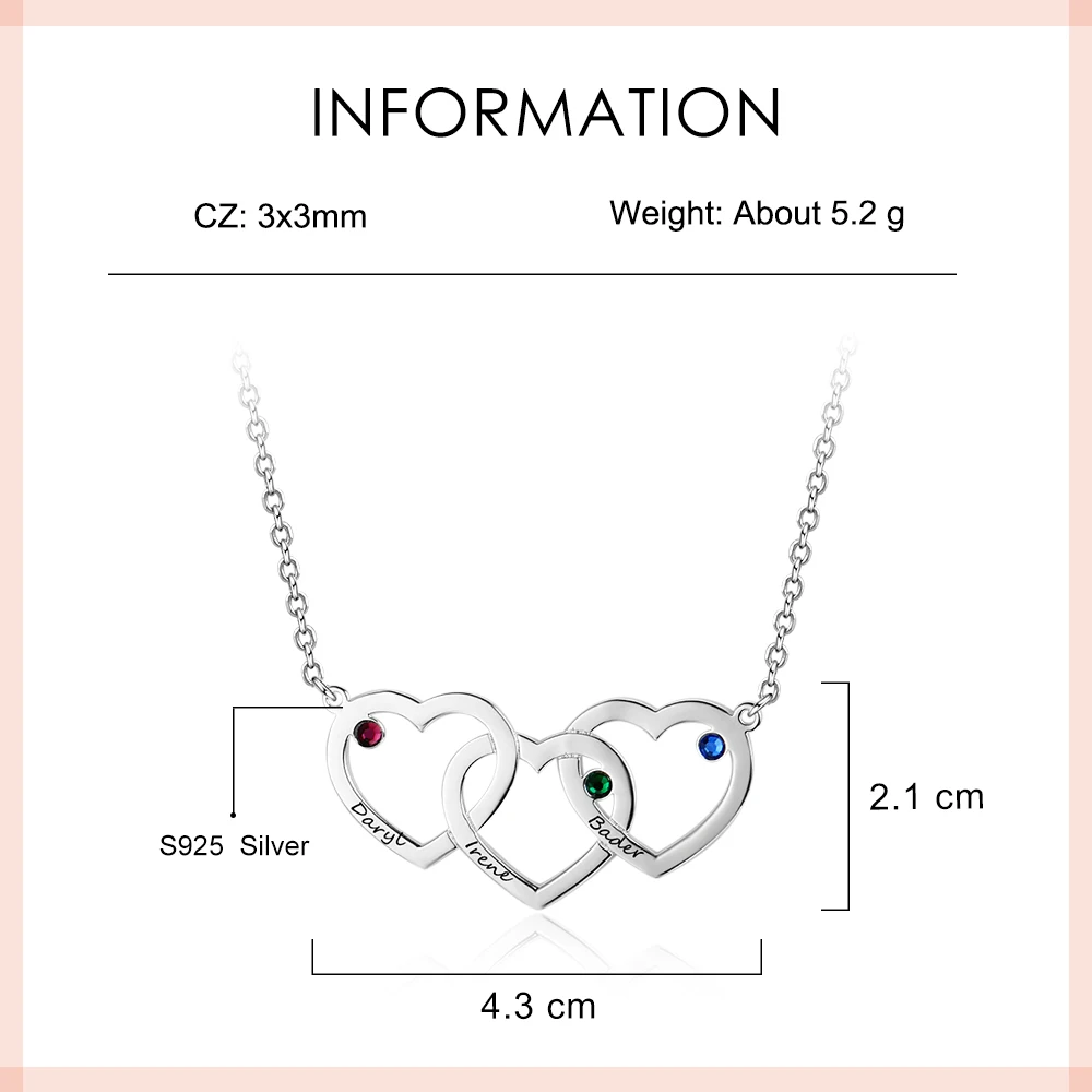 Изготовленный На Заказ сердечко серебряного цвета Подвески Выгравируйте имя