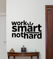 Work Smart Quote Wall Decal Motivational Vinyl Sticker Art Office Poster Wall Decor Tattoo Removable eco friendly material D330