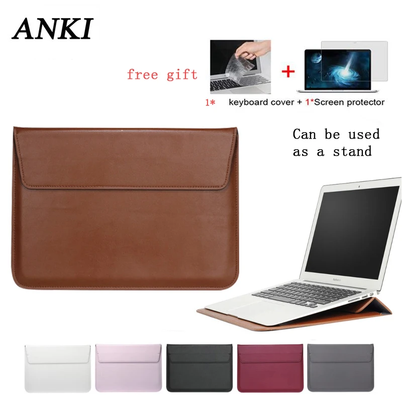 Сумка для ноутбука из искусственной кожи Macbook Air 13 Retina 11 12 2018 Новинка 15 Xiaomi Pro 6