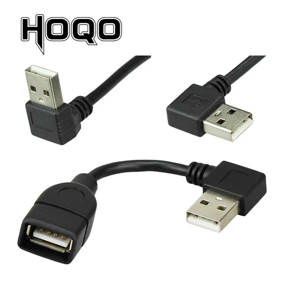 UP Down left Right angled 90 Degree USB Male to Female Extension Cable USB macho hembra Type A M/F Adaptor Cord short 10cm 20cm