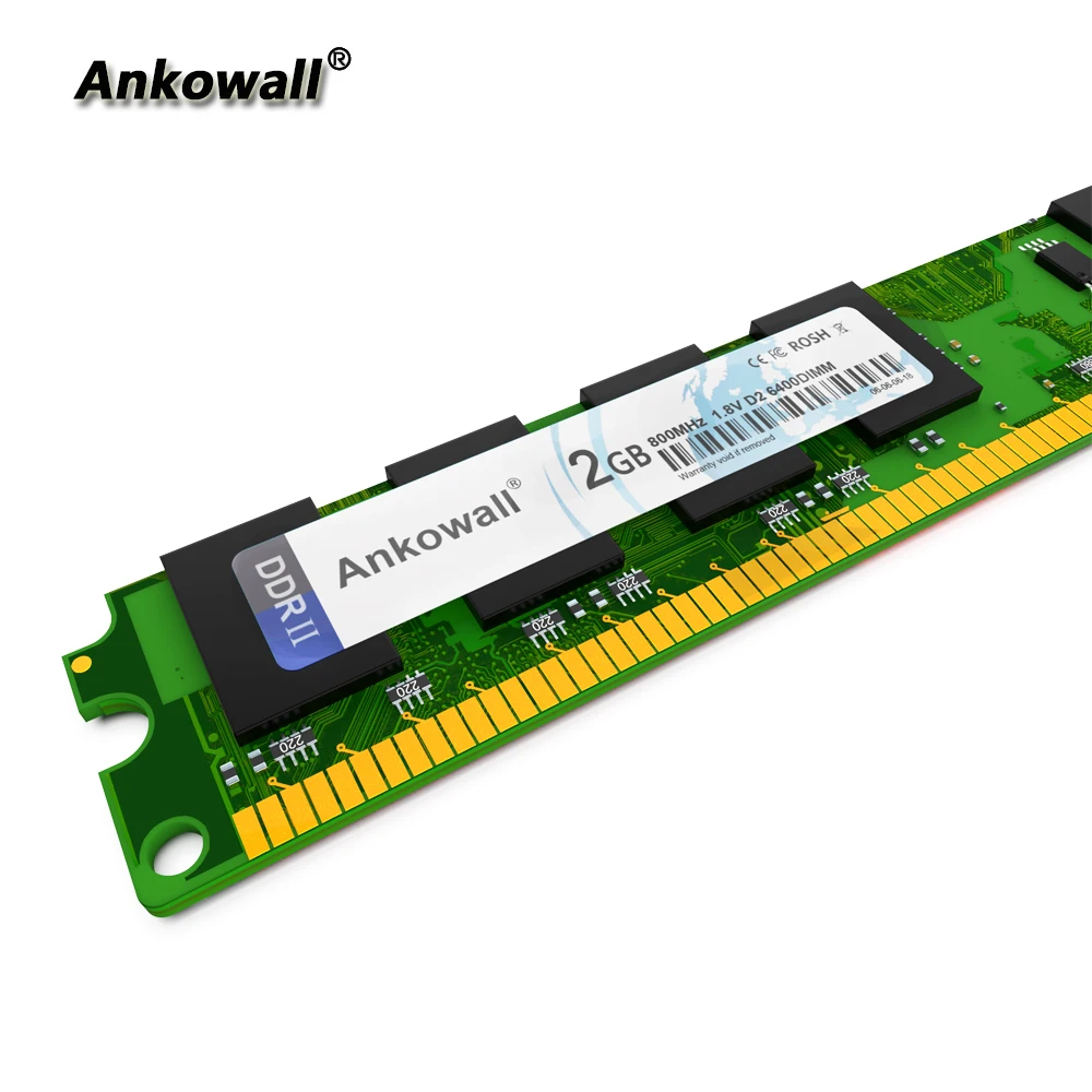 Ankowall новая DDR2 (2 шт x2гб) Ram 2 ГБ 800 МГц PC2 6400U 1 8 в CL6 240Pin non ECC настольная Память