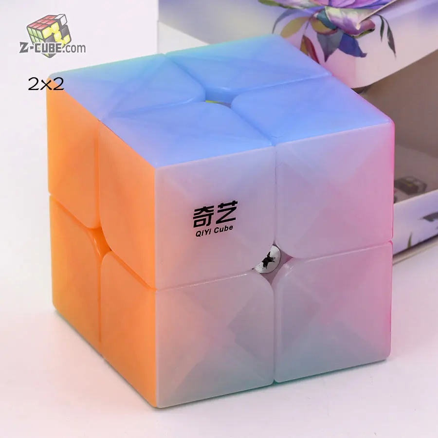 Magic cube Puzzle QiYi 2x2 3x3 4x4 5x5 странной формы Пирамида перекос Marstermorphix SQ1 квадратный-1 брелок прозрачные cube - Цвет: Jelly 2x2