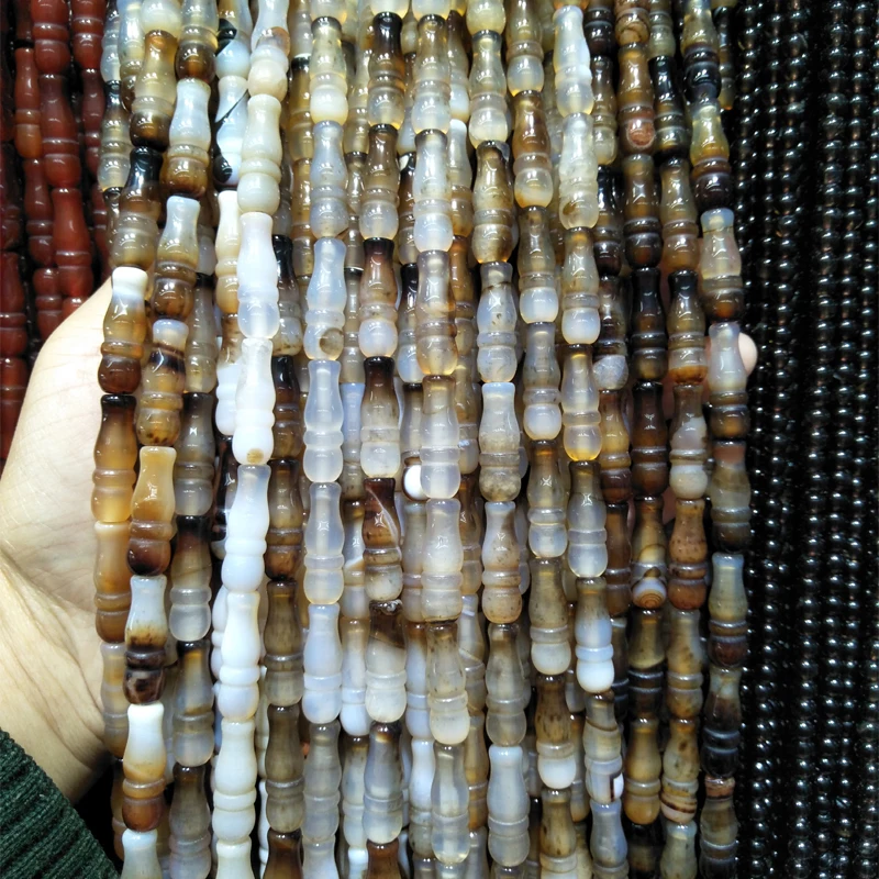 

8x25mm Gourd Shape Loose Stone Beads New Style Jewelry Making Bead Good Quality Natural Agates Stone Beads DIY Craft Accessories