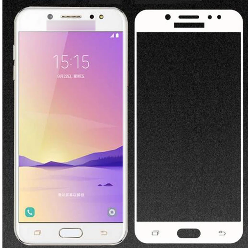 Закаленное стекло для Samsung Galaxy C8 C 8 5 Дюймов Полное покрытие 9H Взрывозащищенная