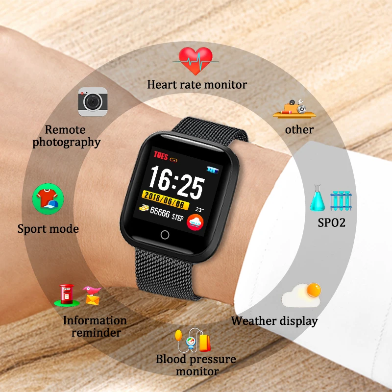 Смарт часы BANGWEI мужские наручные спортивные фитнес трекер шагомер пульсометр