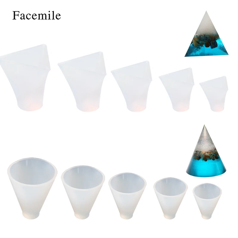Facemile 1 шт. прозрачный конус/Пирамида эпоксидная форма шоколадная Прозрачная