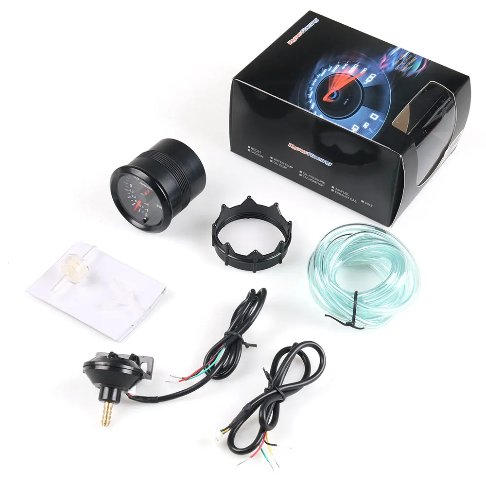 Dynoracing " 52 мм 7 цветов подсветка Turbo Boost Gauge 2 бар метр Высокоскоростной шаговый двигатель с датчиком автомобильный измеритель BX101487
