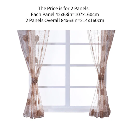 2pcs each 107x160cm LOZUJOJU жаккард с рисунком в виде листьев короткие капли для кухонных окон прозрачный тюль занавеска специальный дизайн с балдахином Ткань Высокое качество - Цвет: 2pcs each 107x160cm