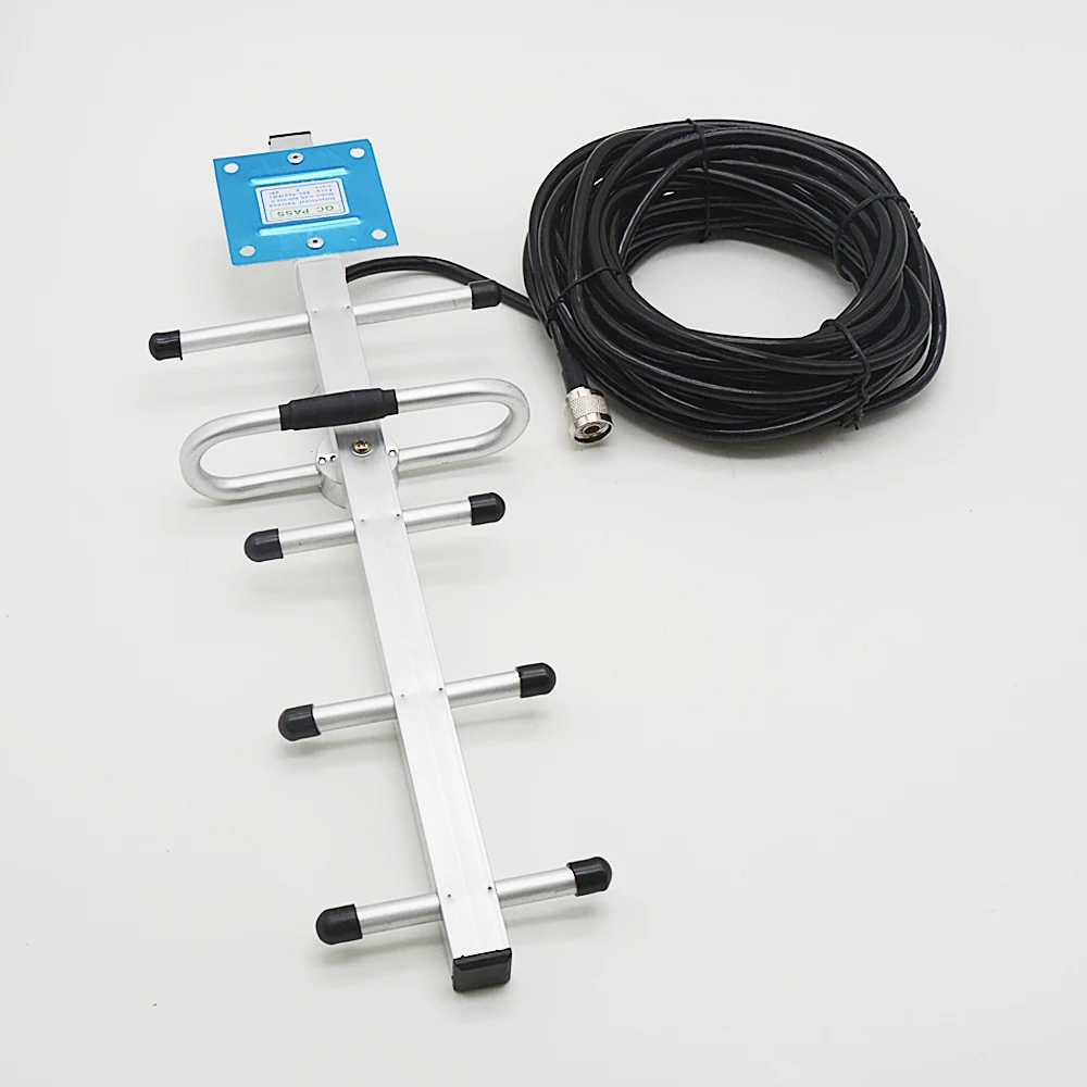 2g наружная антенна 900 Mhz Yagi Gsm 900 Mhz бустерная антенна Cdma 850mhz внешняя антенна с кабелем 10 M и N штекером для ретранслятора