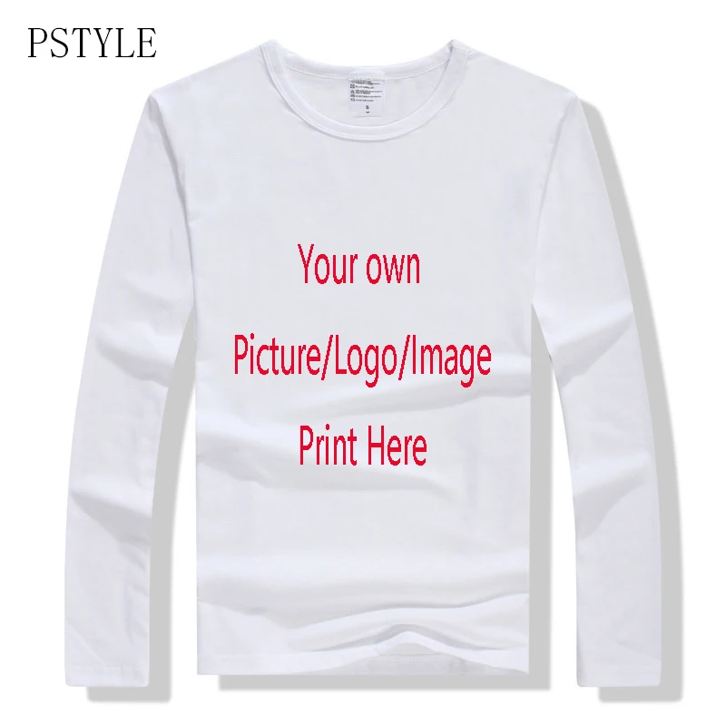 PSTYLE мужские футболки с длинным рукавом индивидуальная футболка собственный
