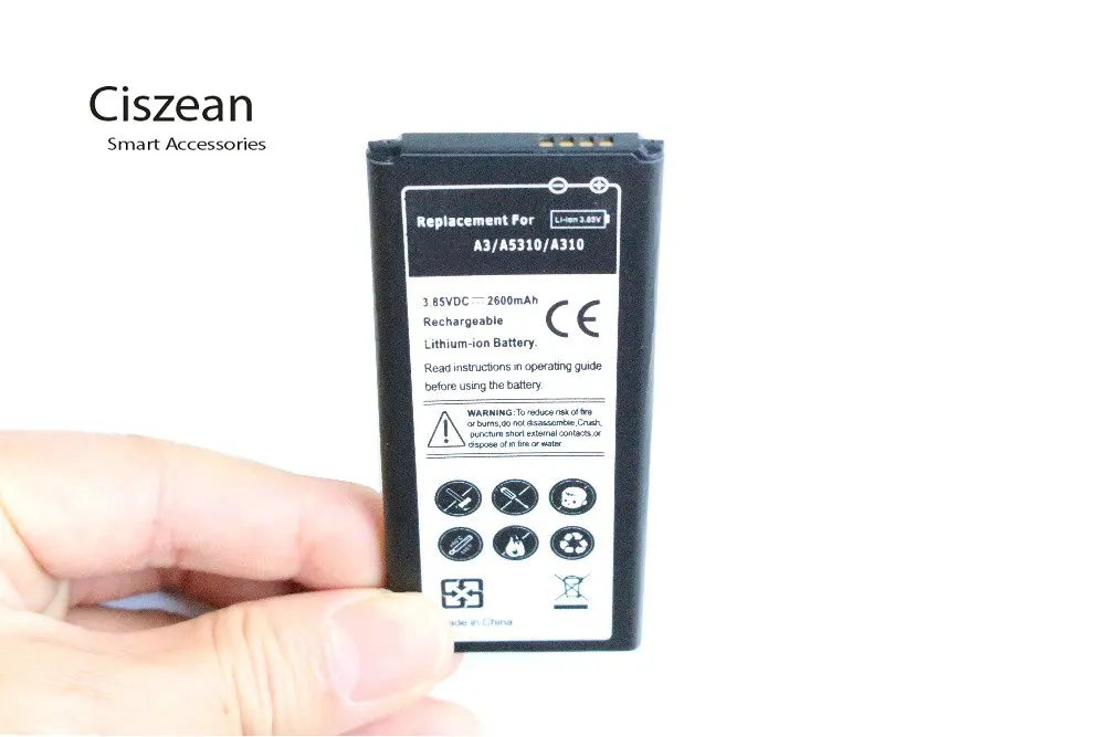 Ciszean 1x2600mAh EB BA310ABE/EBBA310ABE запасная литий ионная батарея для Samsung Galaxy A3 2016 Edition A310 A310F