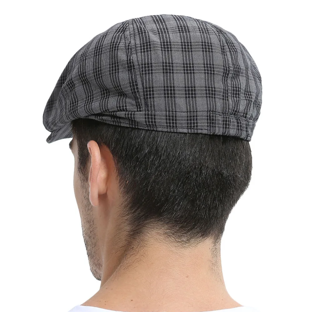 VOBOOM Summer Cotton Blend Newsboy Men Women Plaid Ivy Flat Cap Male Female Boina Berets Hats 103 | Аксессуары для одежды