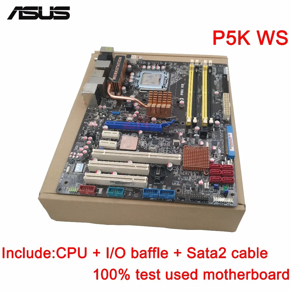 original Used Server motherboard For Asus P5K WS Socket 775 Maximum 4*DDR2 8GB 6xSATAII ATX | Компьютеры и офис