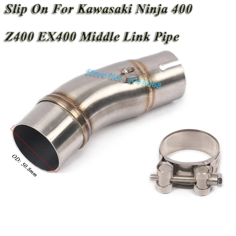 Middle Link Pipe Слипоны для Kawasaki Ninja 400 ABS Z400 EX400 20 мотоцикл Yoshimura выхлоп Escape модифицированный Глушитель Трубы среднего соединения - Цвет: Middle Link Pipe