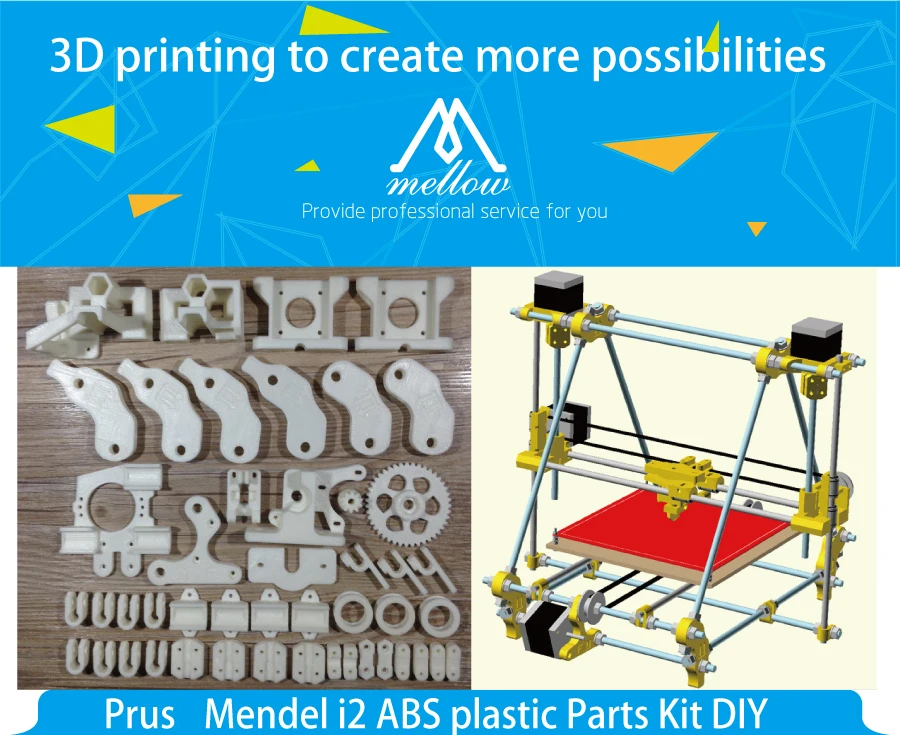 Хит! Heacent открытый RepRap Mendel i2 Reprap Mendel i2 3d принтер требуется PLA Пластиковые части набор печатных деталей комплект