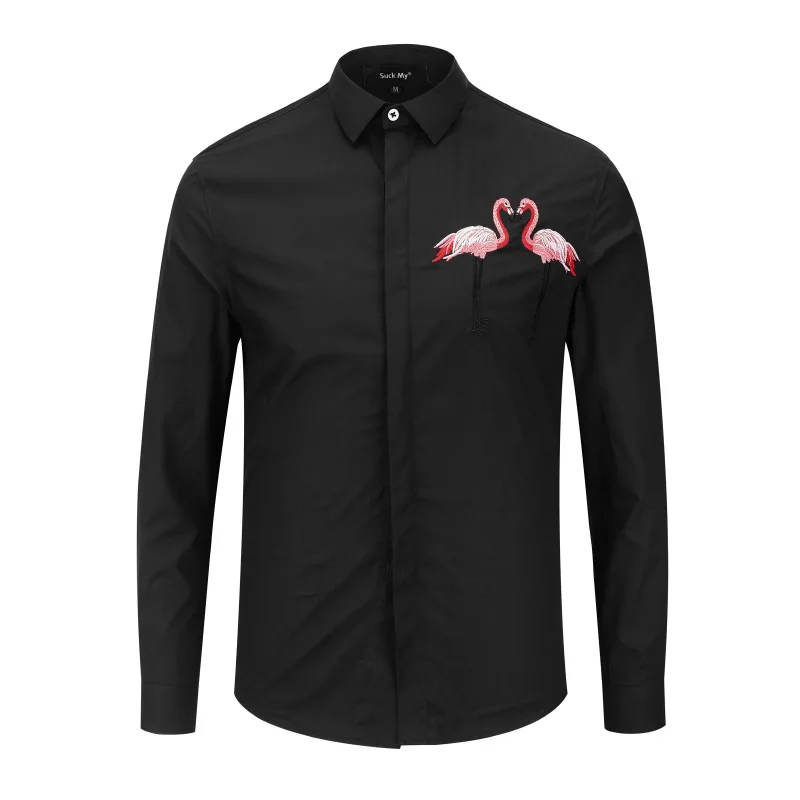 Win Way Creative Design Fashion Embroidered Tops New Men's Shirts Tide men clothes | Мужская одежда