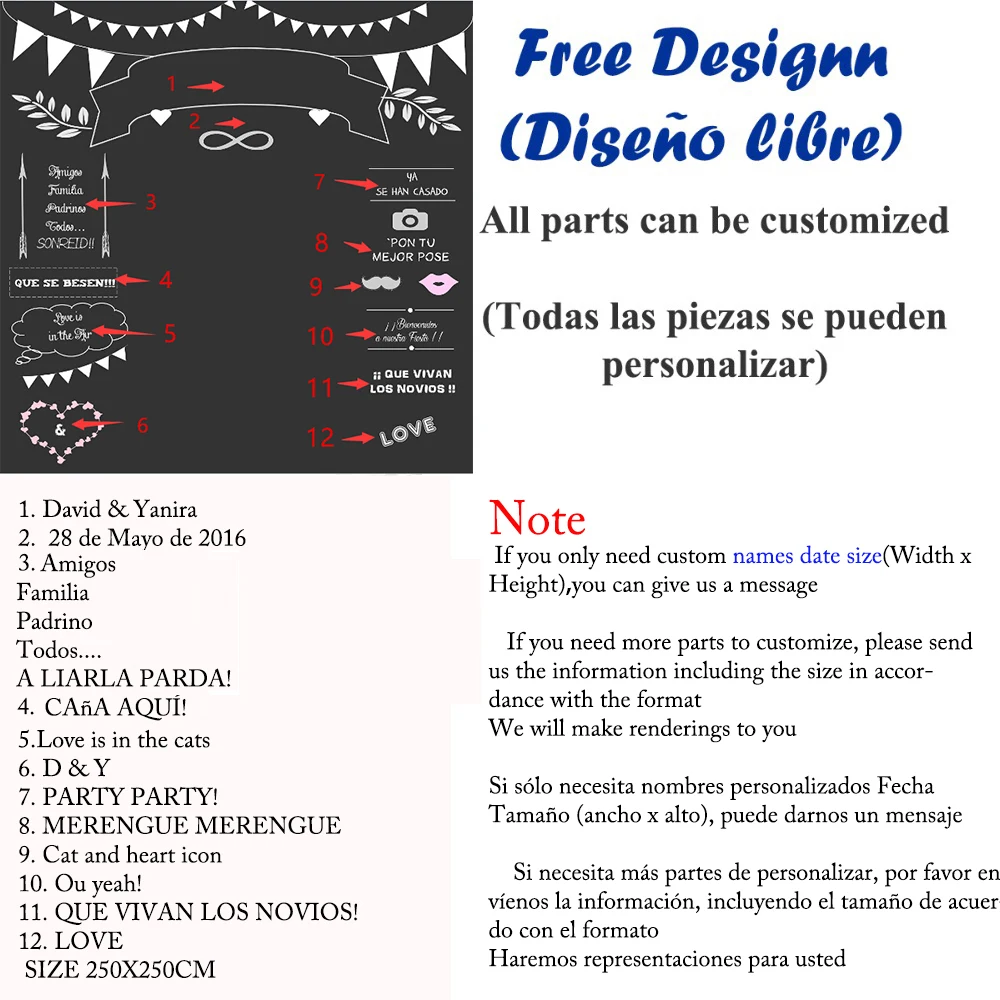 Allenjoy фоны для фотостудии свадебной тематики черная доска фон фотосъемки с именем