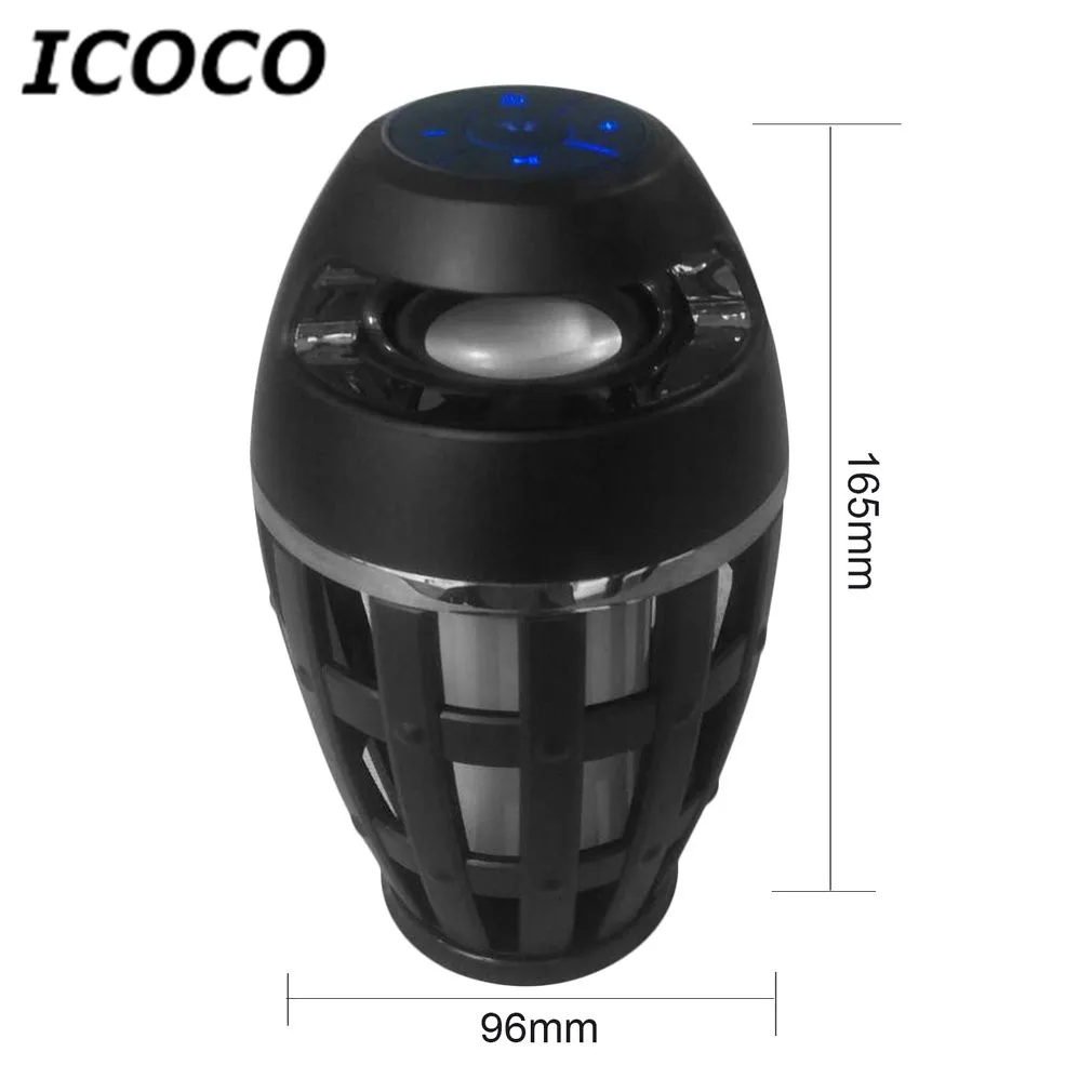 ICOCO Портативный USB Водонепроницаемый пламенная светодиодная интерьерная