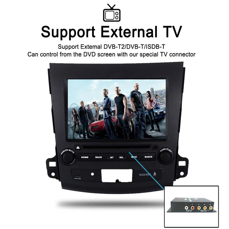 Android 8 0 автомобильный DVD кассетный плеер recoder GPS навигация для Mitsubishi Outlander 2006 2012 Citroen