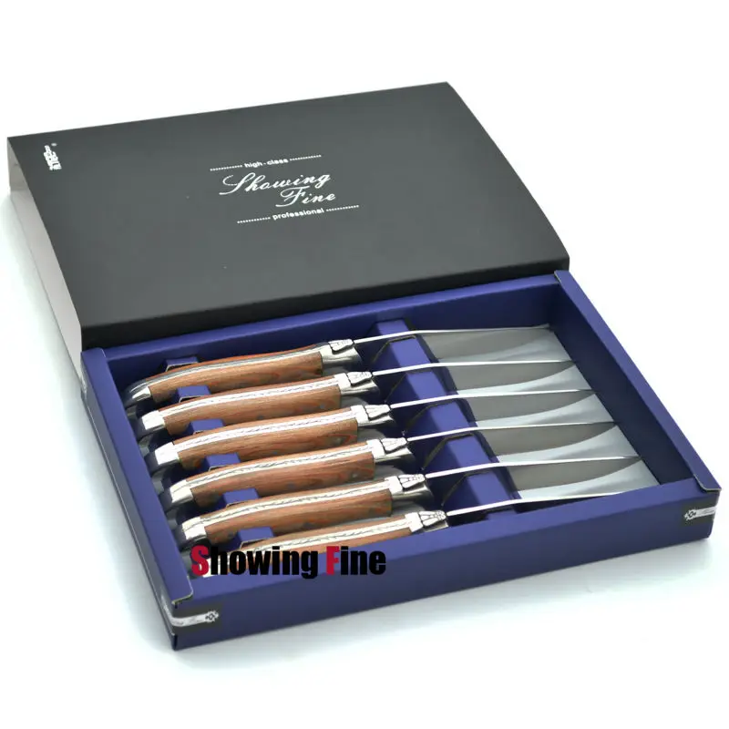 Ножи для стейка из нержавеющей стали высшего качества с ручкой Layerwood 6 шт.