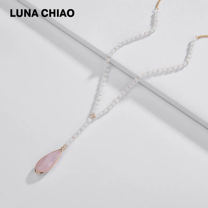 LUNA Чао Модные украшения кластера камень кулон Цепочки и ожерелья Для женщин