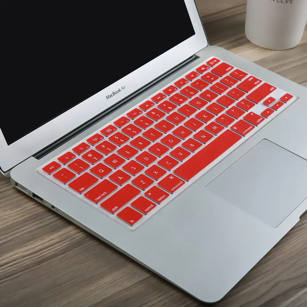 

US Version English Silicone Colorful Keyboard Cover for Macbook pro 13 15 17 retina air 13