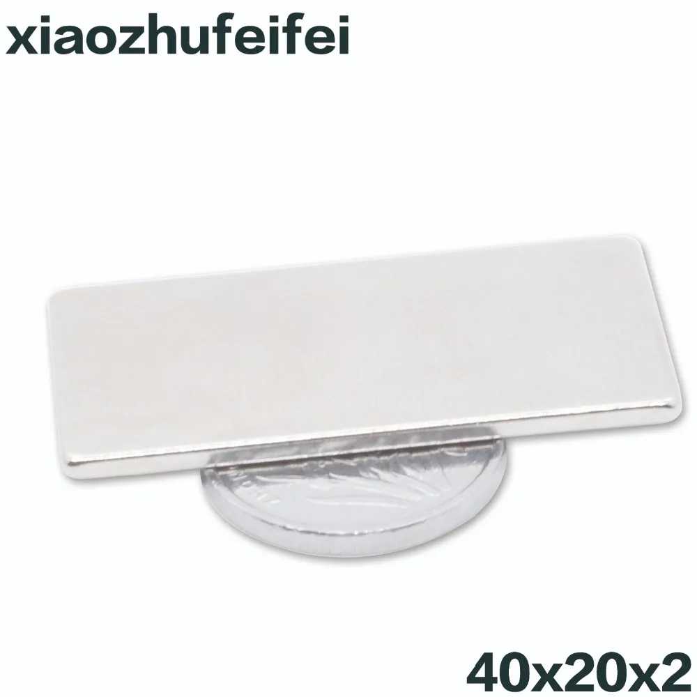 Мощный Блок 40 мм x 20 2 200 шт. квадратный магнит редкоземельный 40*20*2 Неодимовый