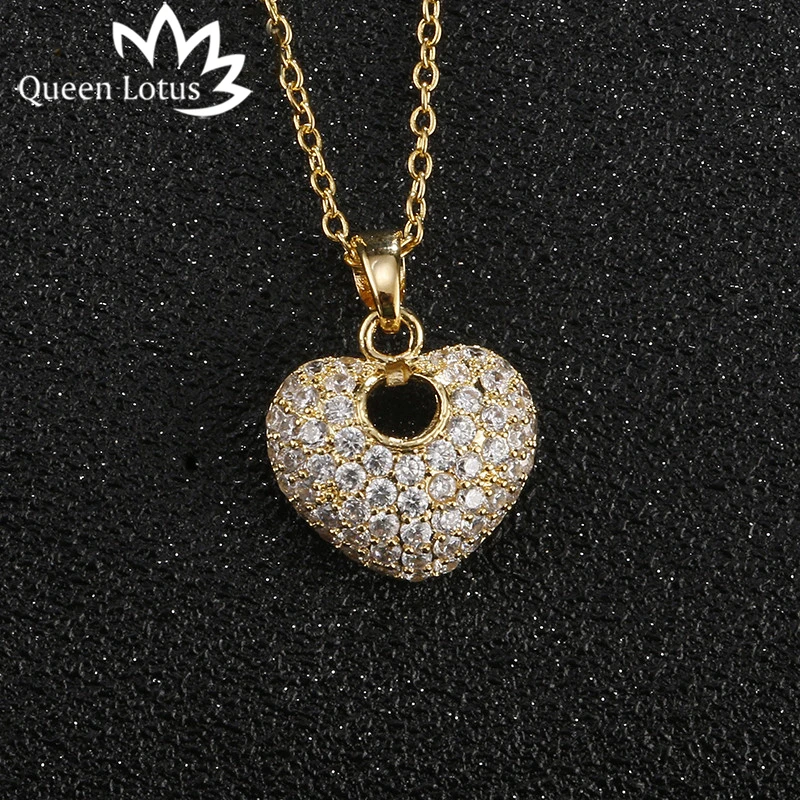 Цепочка с кулоном женская микро-Мозаика из циркония модное ожерелье в форме