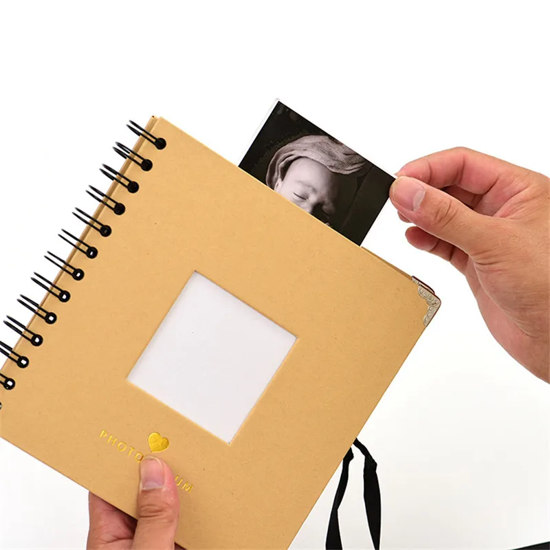 Новый чехол из крафт бумаги DIY ручной работы фотоальбом Детский семейный альбом