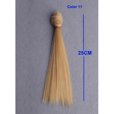 25CM brown coffee black natural color OD BD fabric doll wig straight thick hair for 1/3 1/4 1/6 BJD diy Acessory | Игрушки и хобби