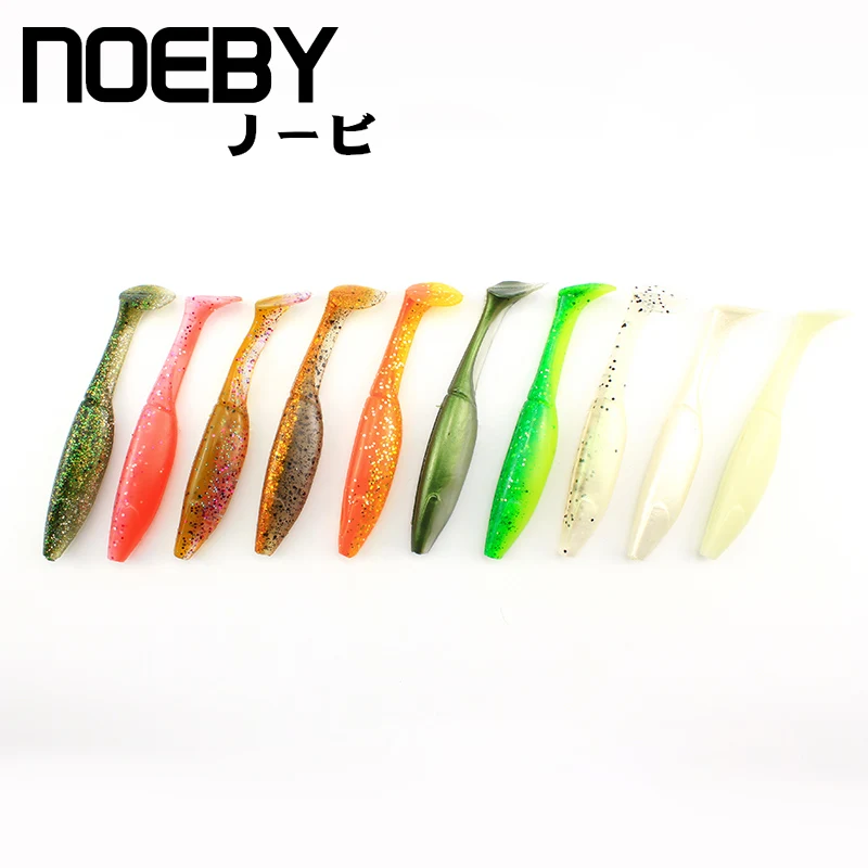 NOEBY 4 шт./лот Мягкая приманка 100 мм/9 г мягкая рыболовная ручной работы жирная