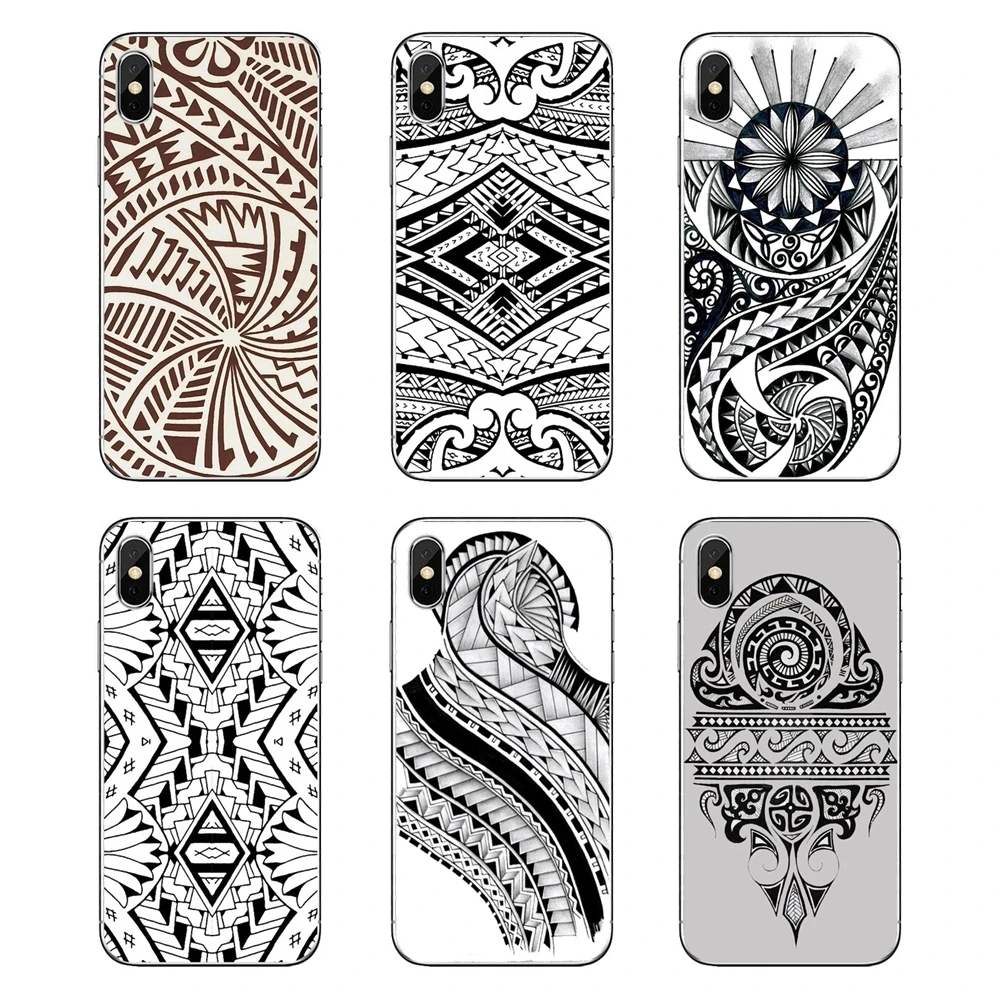 Чехлы для iPod Touch iPhone 4 4S 5 5S 5C SE 6 6S 7 8 X XR XS Plus MAX Polynesian Tattoo Samoan с принтом мягкие