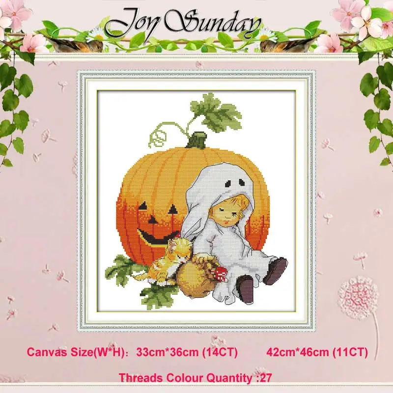 Halloween 16 Хэллоуин картина Счетный крест 11CT 14CT Набор для вышивки крестиком торговля DIY мультфильм Набор для вышивки крестиком вышивка рукоделие - Цвет: Halloween 16