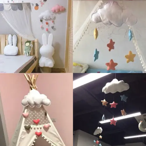 Облако любовь сердце звезды питомник мобильный Настенный декор милый подарок