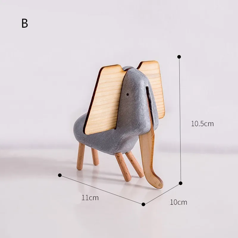 Living Room Decor Nordic Style Decoration Animal Figurines Cartoon Ornaments - Цвет: B