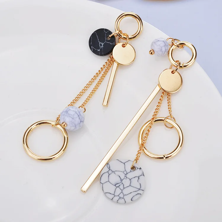 Ltumbe Boho из натуральных круглых камней бусины мяч кисточкой серьги для женщин