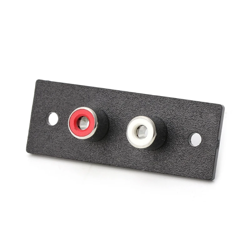 2 способа RCA терминал настенная панель пластина ввода Phono Шасси гнездо Аудио AV