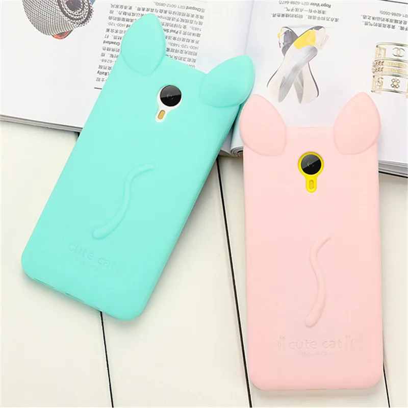 Модный чехол Meizu с мультяшным котом для M2 M3 Note Mini MX4 Pro MX5 Shell 5 6 кошачьи уши