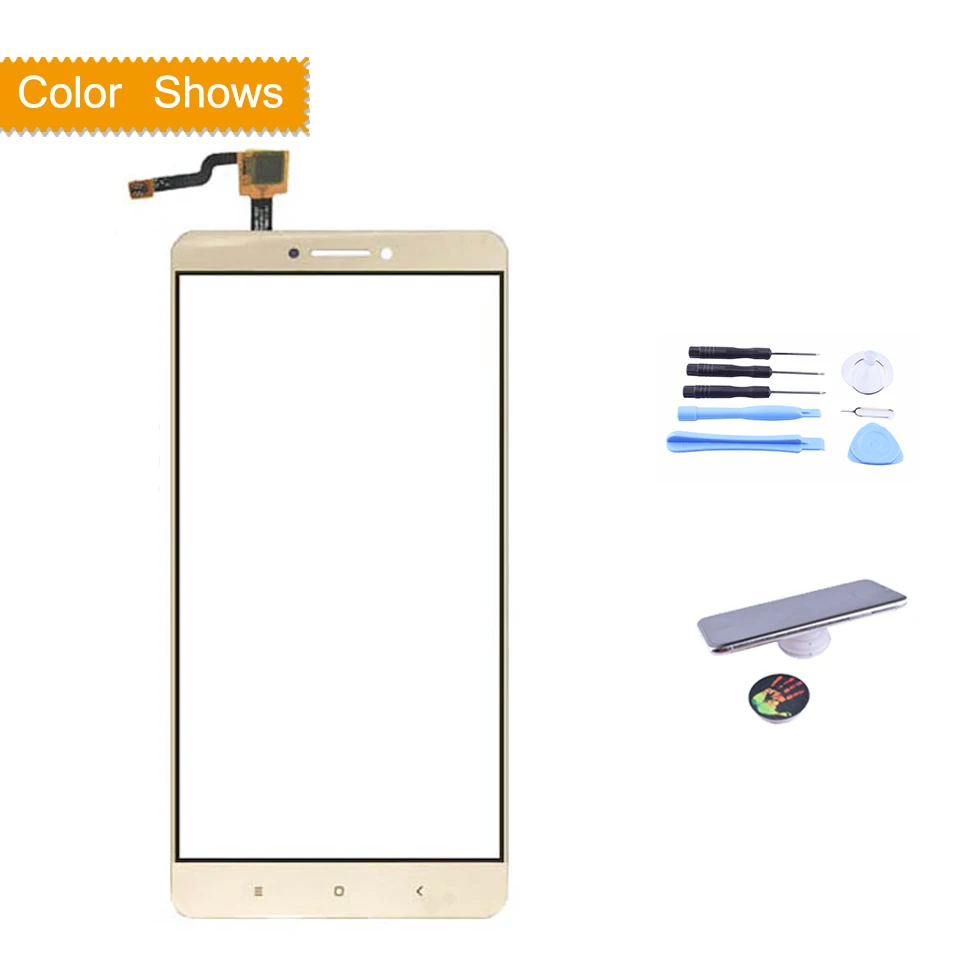 gold with gift Для Xiaomi mi Max 1 Max1 сенсорный экран дигитайзер Сенсорная панель Датчик переднее внешнее стекло без ЖК-дисплея Max сенсорный экран - Цвет: gold with gift