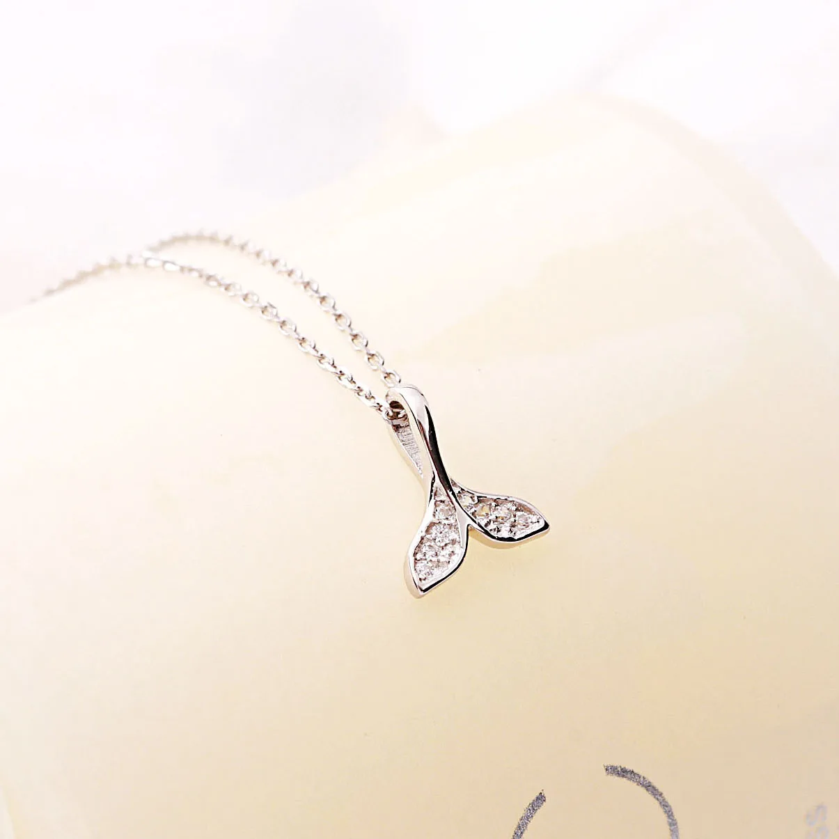 Женское Ожерелье с кулоном русалка из серебра 100% пробы|necklace women|cz necklacechain pendant |