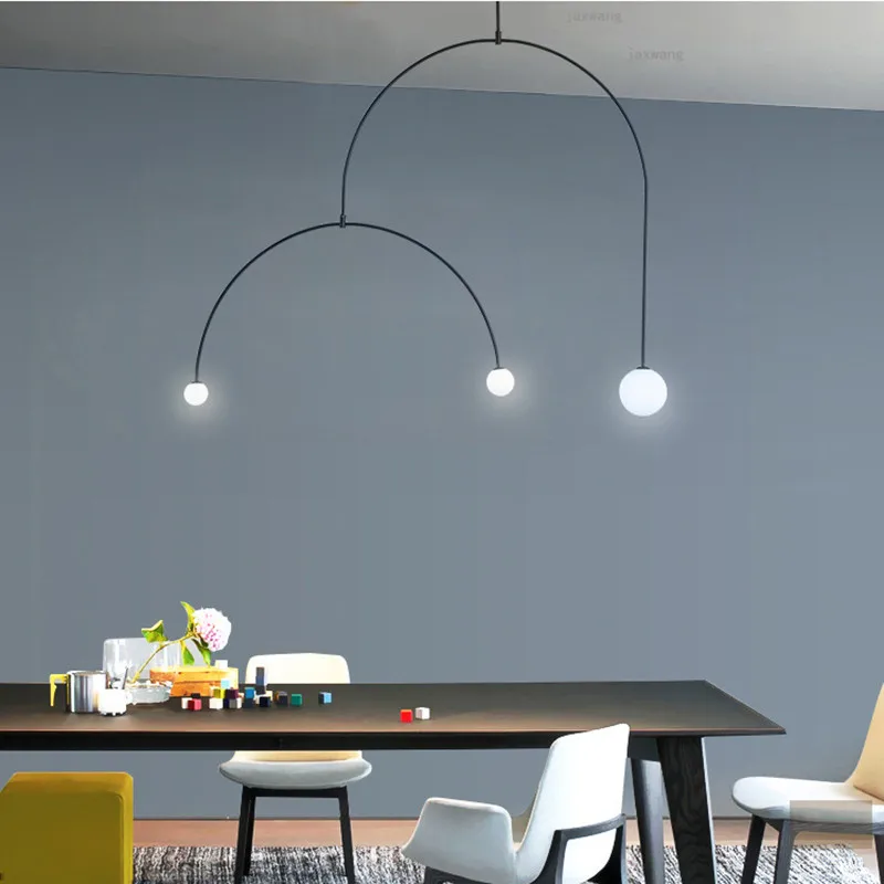 Минимализм железная Потолочная люстра в гостиной люстры светодиодный