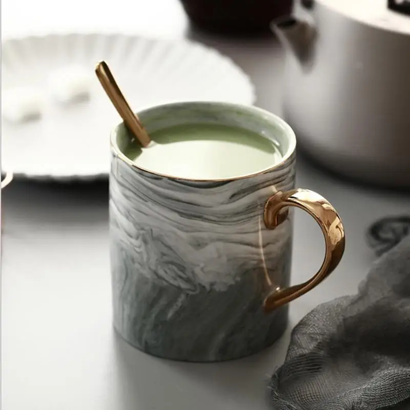 Керамическая чашка mCoffee для молока европейская позолоченная офиса специальная