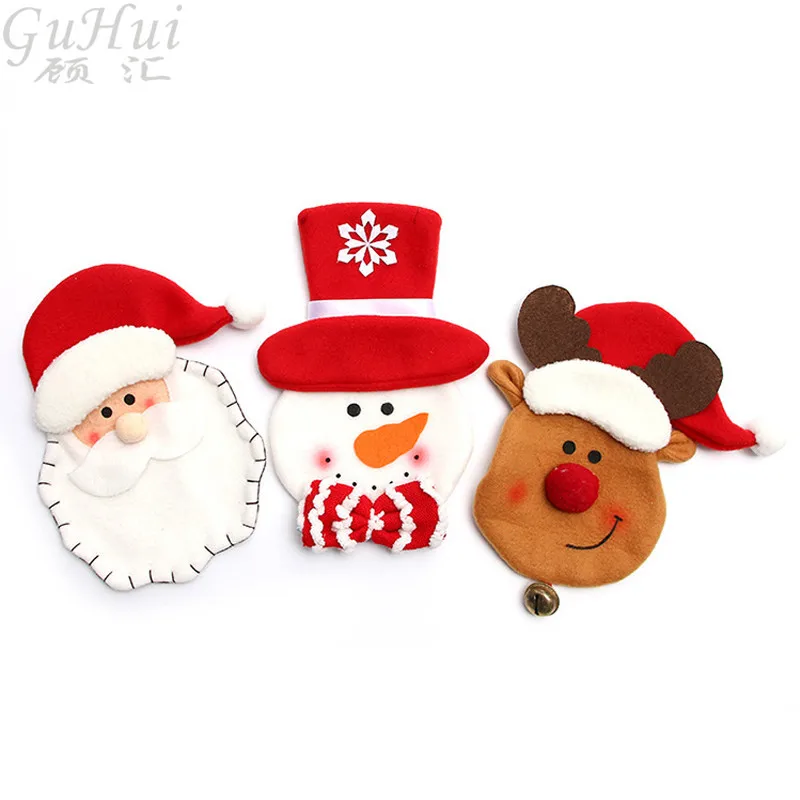 5 шт. креативная посуда для дома Рождественское украшение мультяшный Санта-Клаус
