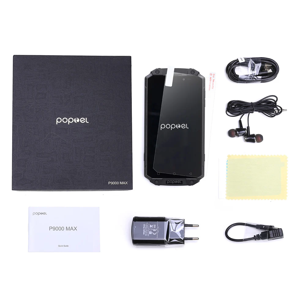 POPTEL P9000 Max 5.5&quot FHD 4GB 64GB IP68 MT6750V Octa Core 4G SmartPhone Waterproof shockproof 13MP NFC OTG Fingerprint |