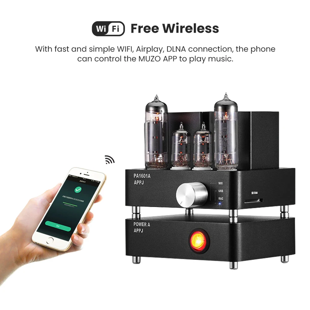 Ламповый усилитель AIYIMA PA1601A 6J1 6P14 профессиональный ламповый Hi-Fi стерео мощности