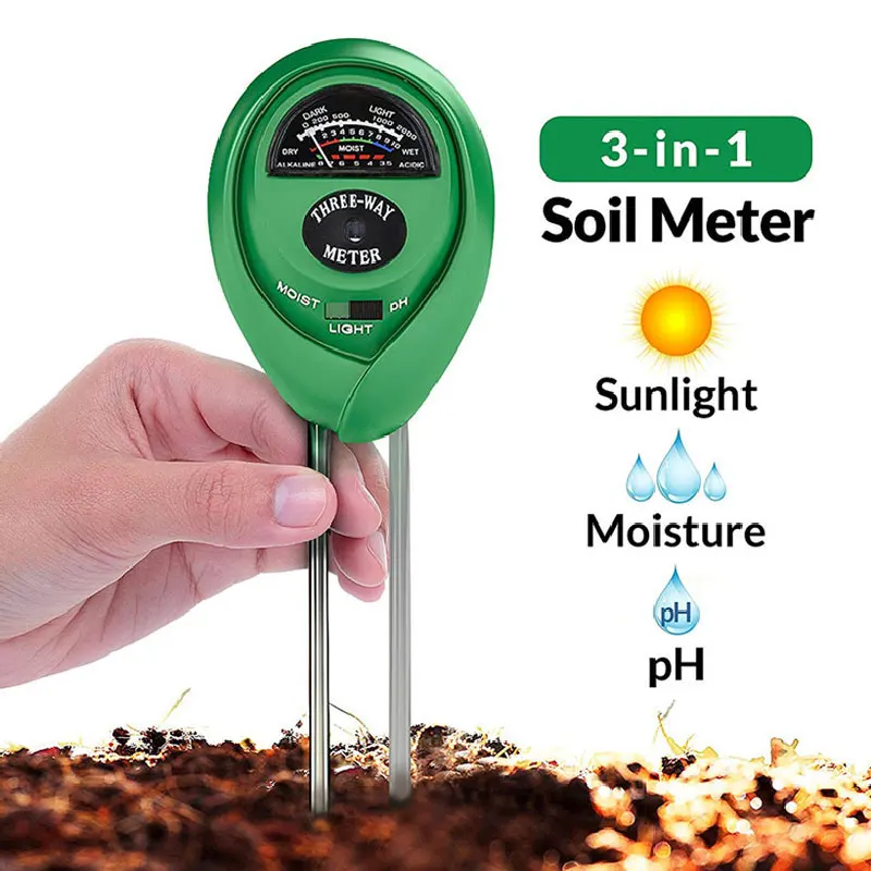 

Accurate 3-in-1 PH Soil Moisture Meter Hydroponic Plant Flower Analyzer Soil Measuring Instrument PH Meter Tester