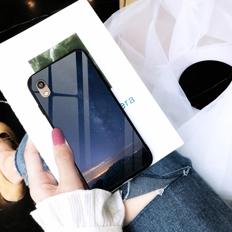 Чехол для Honor 8 S, чехол для huawei Honor 8 S, чехол из закаленного стекла с изображением планеты и космоса, чехол для huawei Honor 8 S 8 S KSE-LX9, чехол