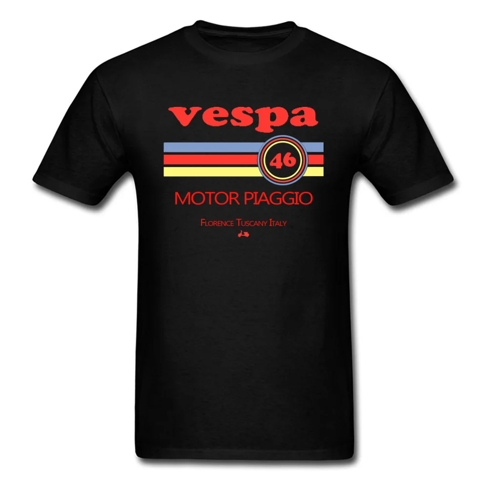 

Vespa Motor Piaggio Italy Motorbike Vintage Tshirts Logo Design Comfortable Men's Tops T Shirt Cotton Print Cycle Rider Tshirt